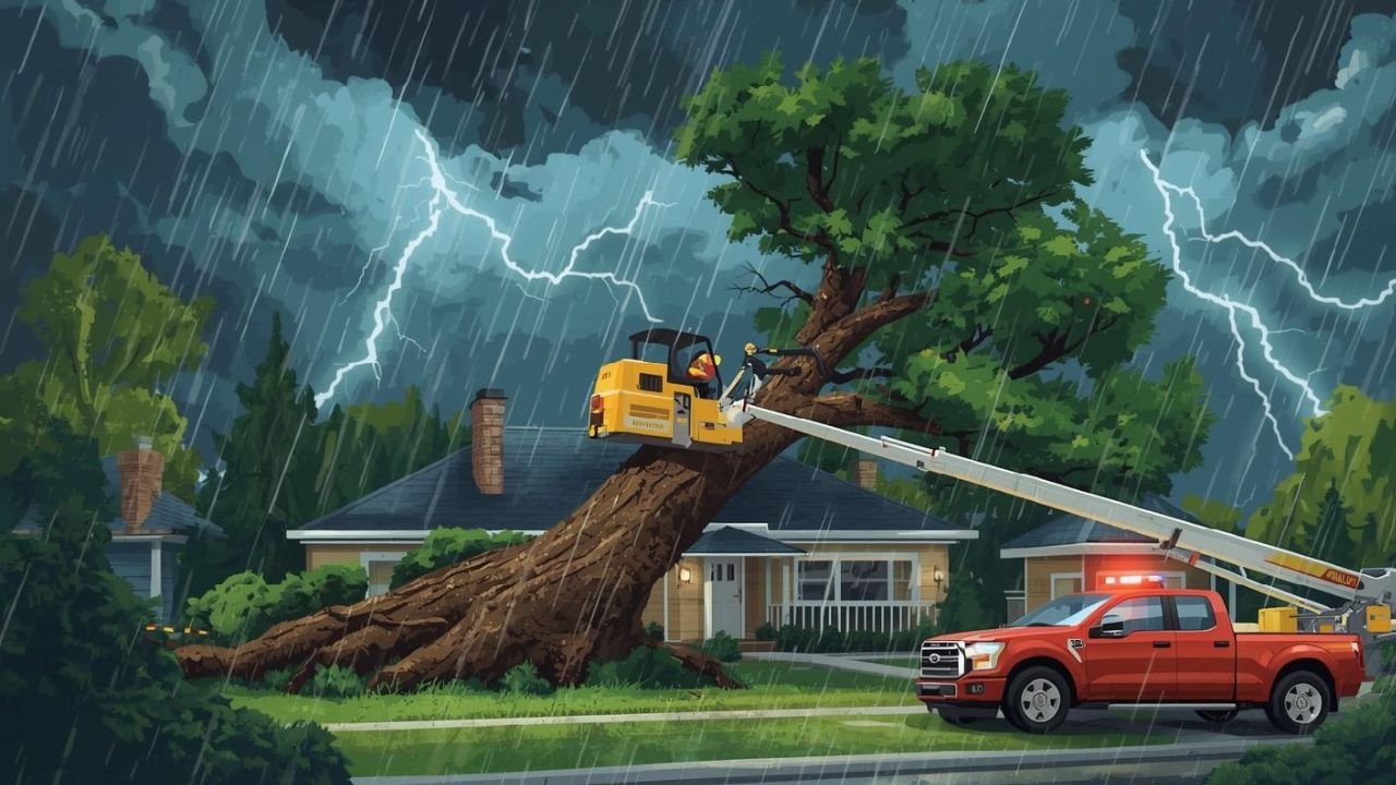 emergency tree cutting for property protection